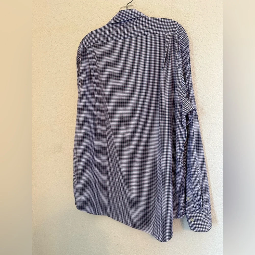 Polo by Ralph Lauren performance purple and blue gingham, dress‎ shirt size XL